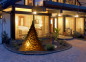 Mobile Preview: Stele Weihnachtsbaum XL beleuchtbar Edelrost sehr dekorativ Hingucker 110cm doppelwandiger Körper