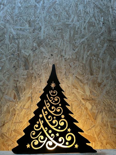 Wichtelmännchen´s Weihnachtsbaum Tanne Metall Patina Hingucker 47,5cm