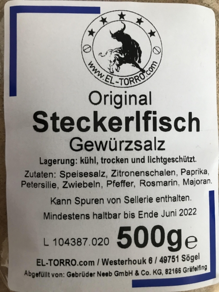 Original Steckerlfisch Gewürzsalz 500g von EL-TORRO.com